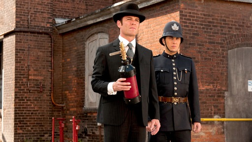 Detektiv Murdoch (Yannick Bisson, l.) und Crabtree (Jonny Harris, r.).