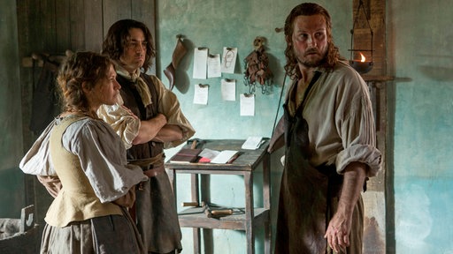 Jeannie (Jenny Platt), Guillaume (Matthew McNulty), Bastien (Anthony Flanagan)