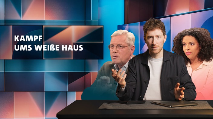 "Kampf ums Weiße Haus" - Norbert Röttgen, Louis Klamroth und Alice Hasters in Studiokulisse