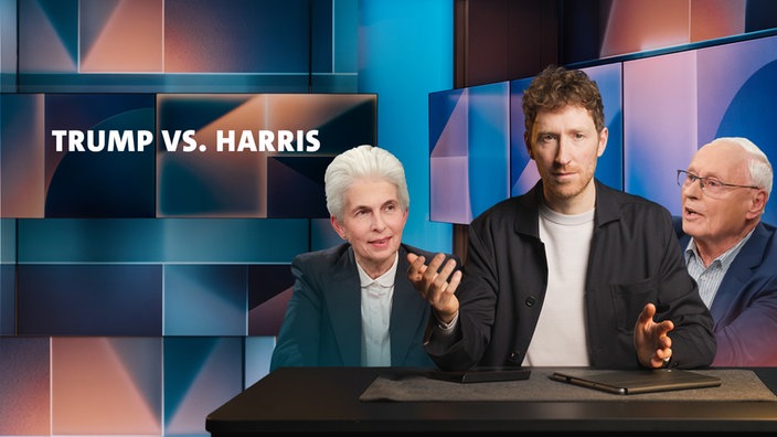 "Trump vs. Harris" – Marie-Agnes Strack-Zimmermann, Louis Klamroth und Oskar Lafontaine in Studiokulisse