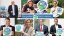 Fotomontage mit verschiedenen Politiker-porträts und dem Logo der Bild-Kampagne "Wir helfen"