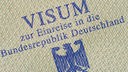 Vermerk Visum zur Einreise in die Bundesrepublik Deutschland in einem Pass