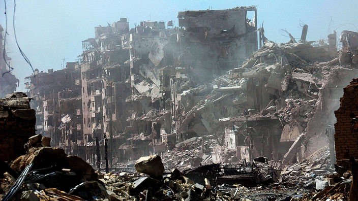Zerstörung in Homs, Syrien