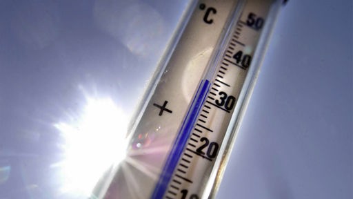 Thermometer im Gegenlicht