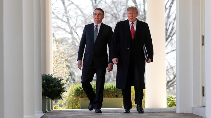 US-Präsident Donald Trump und der brasilianische Präsident Jair Bolsonaro 2019 in Washington