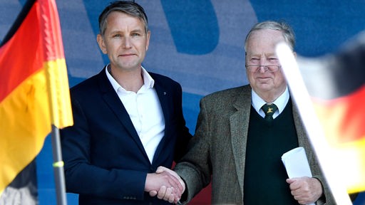 Bjoern Höcke und Alexander Gauland am 1. Mai 2019 in Erfurt