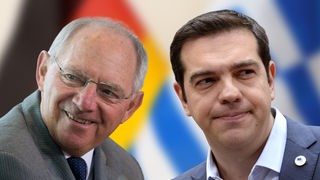 Alexis Tsipras und Wolfgang Schäuble