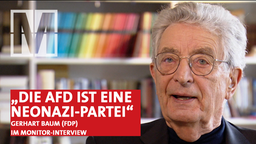 „Die AfD ist eine Neonazi-Partei“ – MONITOR-Interview mit Gerhart Baum (FDP)