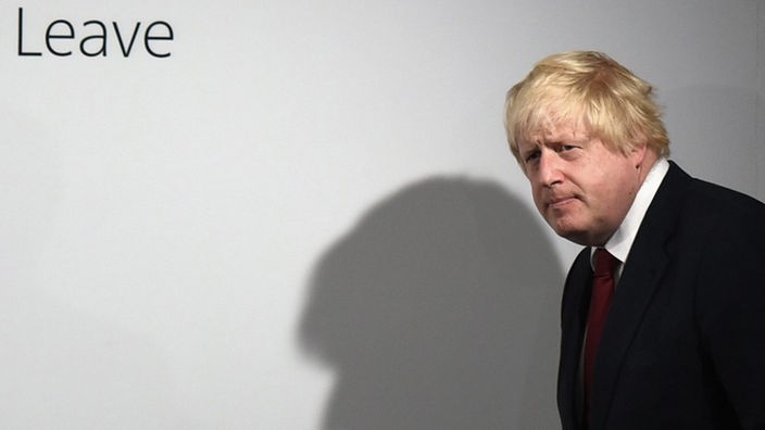 Boris Johnson, Brexit-Befürworter, bei einer Pressekonferenz