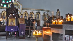 Ostermesse einer orthodoxen Gemeinde in Mönchengladbach