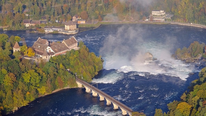 Luftaufnahme von Rheinfall.