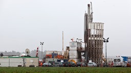 Bohrstelle Lünne 1: Eine Probebohrung der ExxonMobil Production Deutschland, auf der Suche nach Erdgas im Emsland