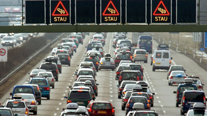 Urlaubsstau auf deutschen Autobahnen