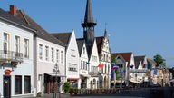 Der Markt von Burgsteinfurt mit dem historischen Rathaus