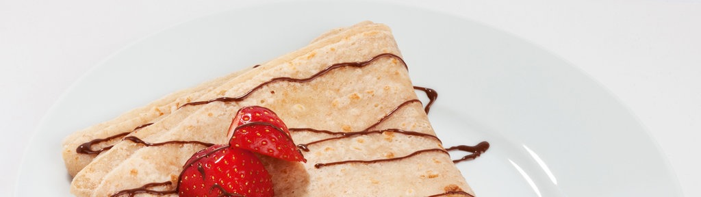 Crêpe mit Nutella und Erdbeeren