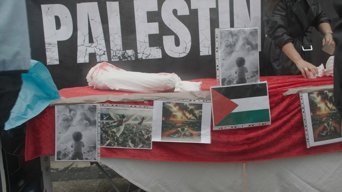 Bilder von Palestina auf der Kölner Demonstration