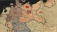 Grafik: Karte der Besatzungszonen nach dem 2. Weltkrieg