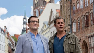  Kriminalhauptkommissar Finn Kiesewetter (Sven Martinek, r.) und Kriminaloberrat Lars Englen (Ingo Naujoks, l.) 