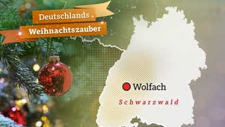 Eine Grafik mit der Verortung von Wolfach im Schwarzwald