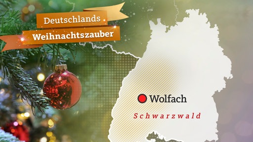 Eine Grafik mit der Verortung von Wolfach im Schwarzwald