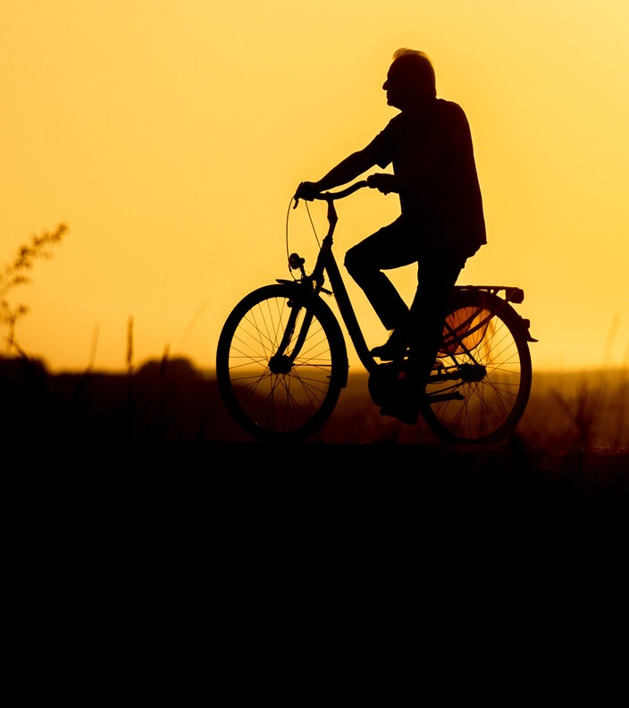 Radfahrer auf Radwegen