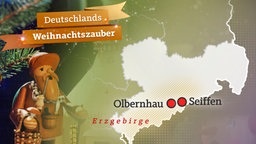 Karte Deutschlands Weihnachtszauber - Räuchermännchen Seiffen