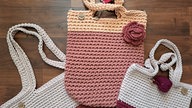 Drei Stricktaschen