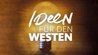 Logo "Ideen für den Westen" und eine leuchtende Glühbirne