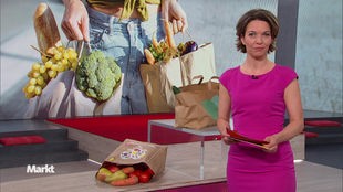 Anna Planken im Markt-Studio, Top-Thema: Lebensmittel retten im Discounter – mehr als Greenwashing?