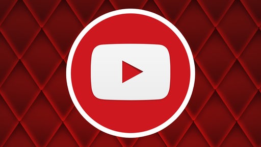Das YouTube Logo vor dem Mitternachtsspitzen Hintergrund