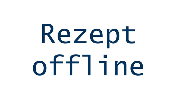Das Bild zeigt einen großen blauen Schriftzug "offline" auf einem weißen Hintergrund.