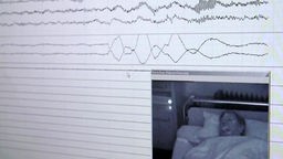 Monitorbild mit Schlafaufzeichnungen