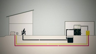 Grafik: Energiegewinnung aus menschlichen Fäkalien