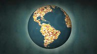 Grafik: Globus aus Lebensmitteln