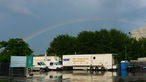 Nach dem Unwetter am Sonntag war über dem Ü-Wagen ein wunderschöner Regenbogen zu sehen.