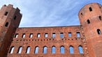 Das Stadttor "Porta Palatina" aus roten Ziegelsteinen ist das wichtigste architektonische Zeugnis aus der Zeit der Römer in Turin.