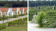 Zu Ferienhäusern umgebaute ehemalige Munitionsbunker der Nato in Twisteden bei Kevelaer 