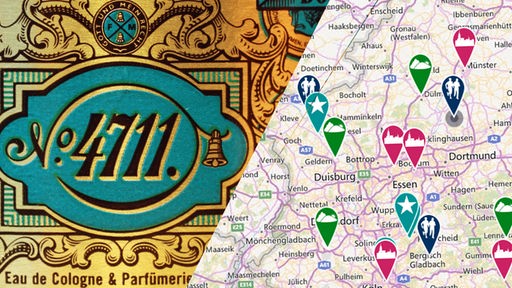 Screen-Shot der Karte: Unser Westen und Logo von "4711"