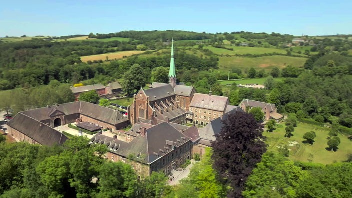 Luftaufnahme vom Abtei von Vai-Dieu
