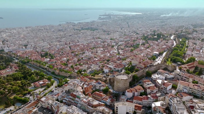 Stadtansicht Thessaloniki. Mit rund 1,1 Millionen Einwohnern ist sie die zweitgrößte Stadt Griechenlands