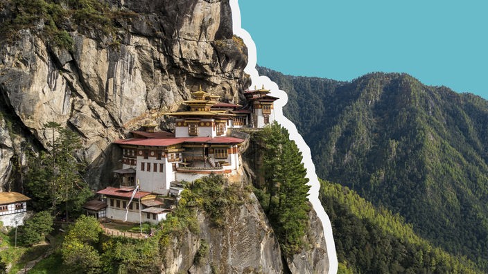 Das Kloster Taktshang in Butan.