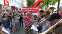 Musiker in der Hagener Innenstadt beim Protest gegen Kulturkürzungen.
