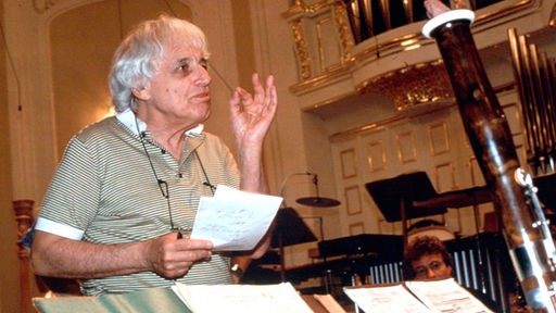 György Ligeti bei einer Orchesterprobe 1997
