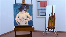 Ernst Ludwig Kirchner, Weiblicher Halbakt mit Hut
