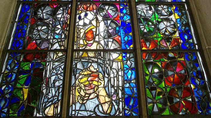 Markus Lüpertz: Kirchenfenster Nahansicht St. Andreas, Köln