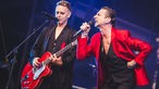 Depeche Mode-Mitglieder Martin Gore und Dave Gahan (v.l.), live in London, 2017