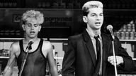 Depeche Mode ca. 1984 bei einem Auftritt im TV