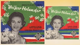 Plattencover: Gitta Lind: Weißer Holunder [Schellack- (l.) und Vinyl-Hülle (r.)]