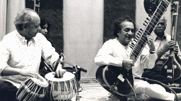 Ravi Shankar in der Kölner Musikhochschule 1985