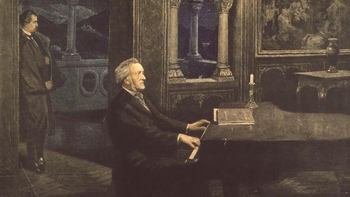 Richard Wagner und König Ludwig, Gemälde von Kurt von Roszynski; Rechte: akg-images